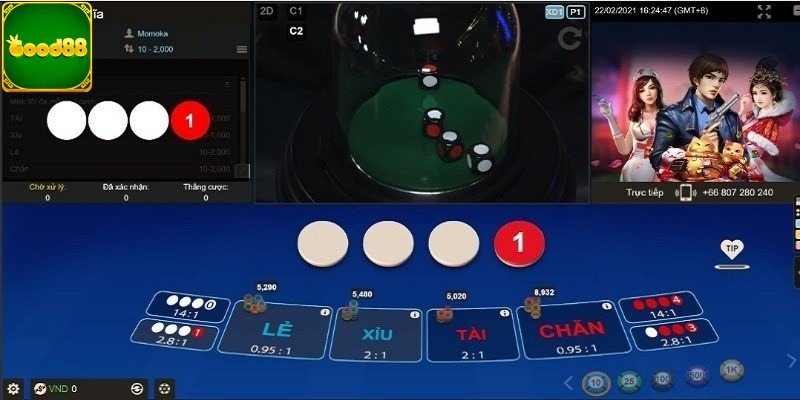 Cách soi cầu xóc đĩa Good88 theo nhìn số