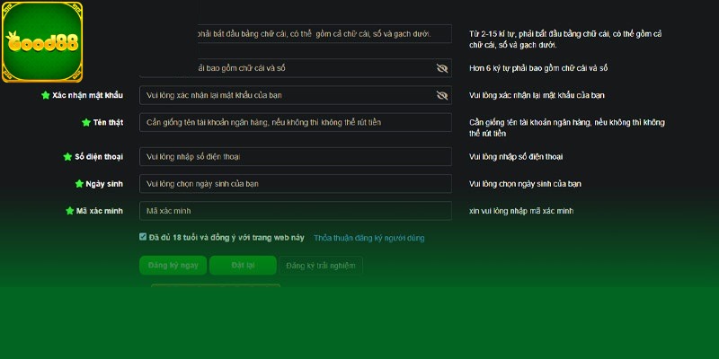 Chuẩn bị sẵn những thông tin cá nhân quan trọng